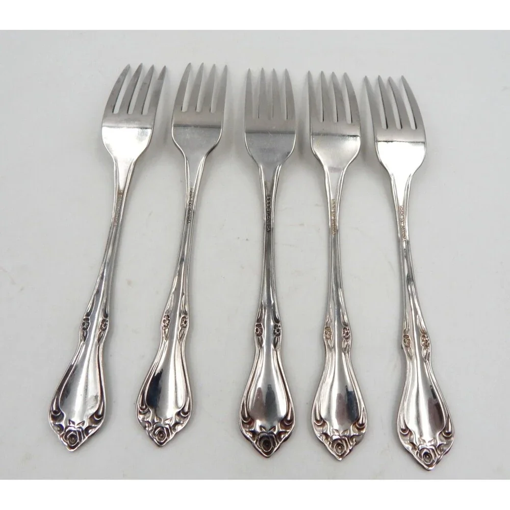 Oneida SSS Celebrity Dinner Place Entree Fork Stainless Flatware S/5 Replacement